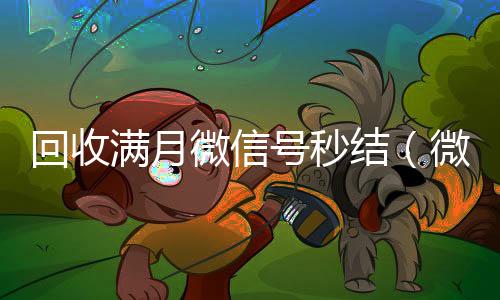 回收满月微信号秒微信回收结（微信满月账号24小时回收）