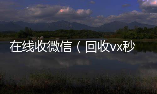 在线收微信（24小时收微信靠谱回收回收vx秒结联系方式）