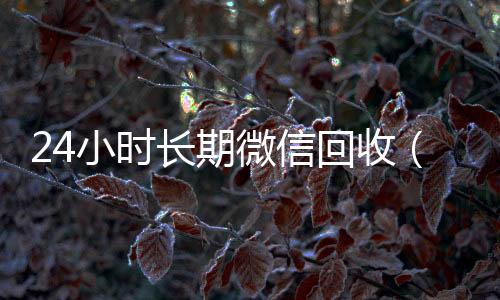 24小时长期微信24小时高价回收微信回收（24小时微信回收平台）